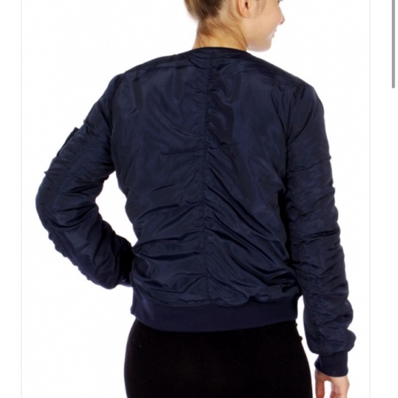 Patches contemporary bomber jacket Navy - Picture 3 of 3